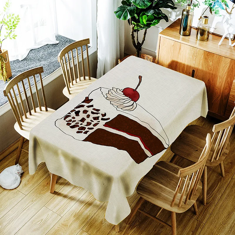 Cake Tablecloth Waterproof Decorative Washable Table Cover Rectangular Tapete Home Cloths Oilproof | Дом и сад
