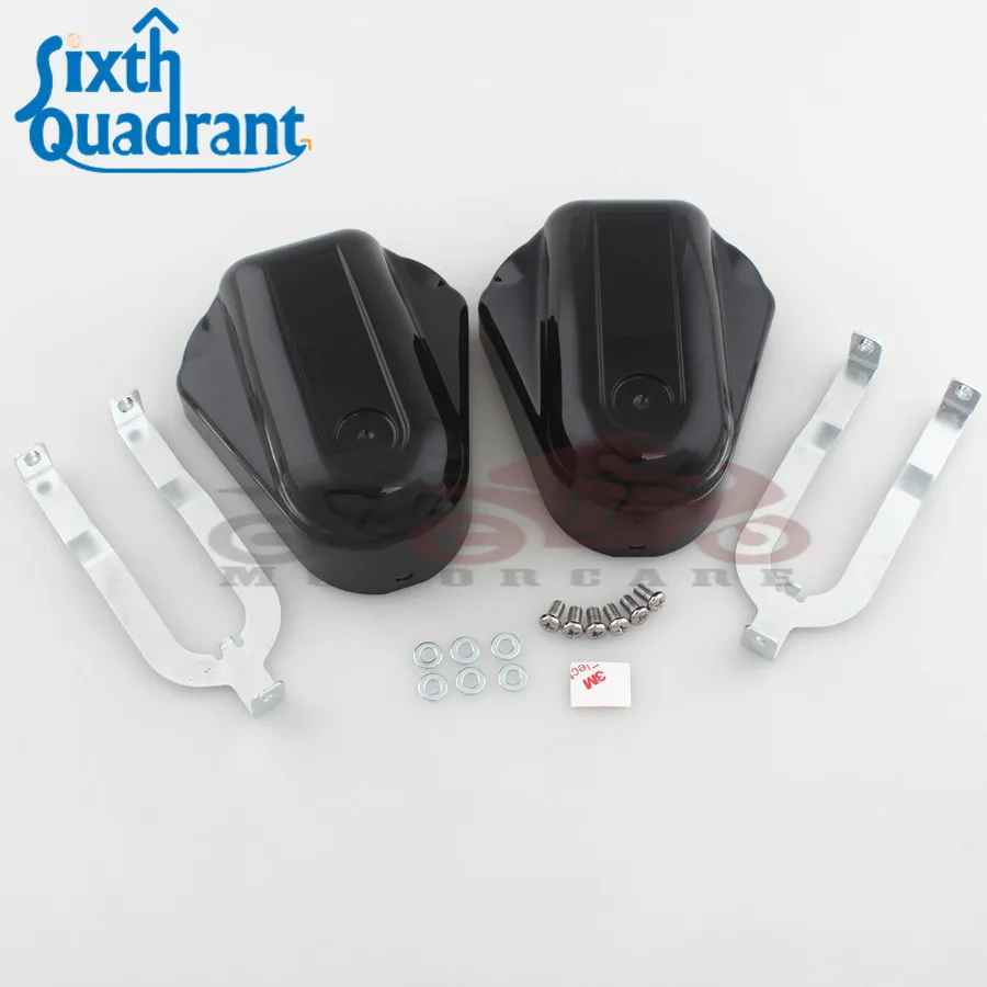 Black Bar Shield Rear Axle Covers Swingarm Cap for Harley Softail FLSTC