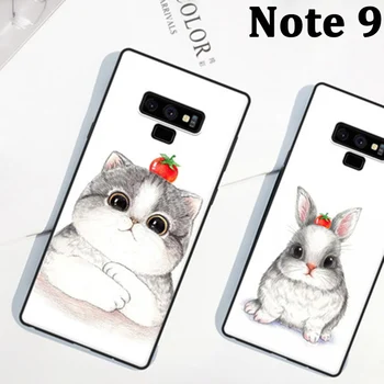 

2pcs For Samsung galaxy Note 9 case cover cute cartoon soft phone cases For Samsung galaxy Note9 case cover shell back fundas