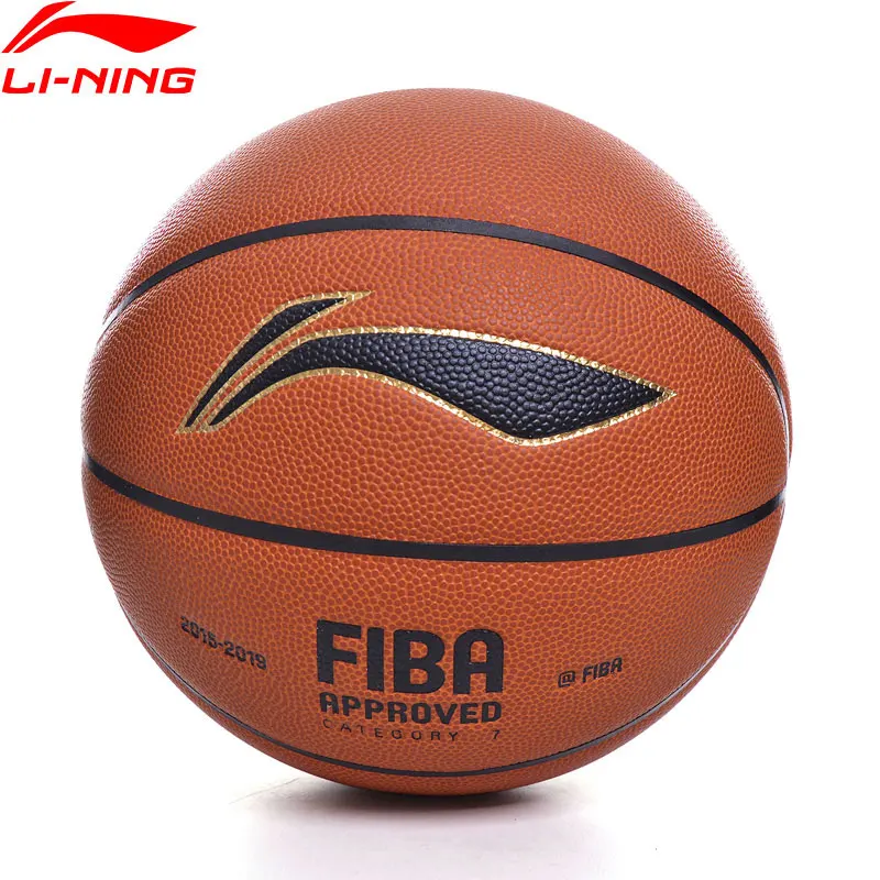 Li-Ning FIBA игры Баскетбол Размер 7 Профессиональный PU Материал Надувные наружные внутренние подкладки спортивные мячи ABQP002 ZYF341