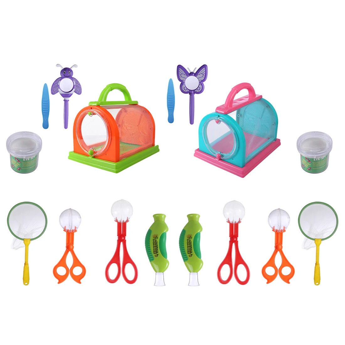 

Rowsfire DIY Science Insect Toys Children Double Players Butterfly And Insect Habitat Cage Observation Set Anything For Childs
