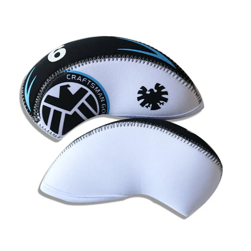 Newest 10pcs/set Neoprene Golf Iron Club Head Cover Universal Golf Iron Rod Protective Cover 4-9 AW LW PW SW Personality 3colors
