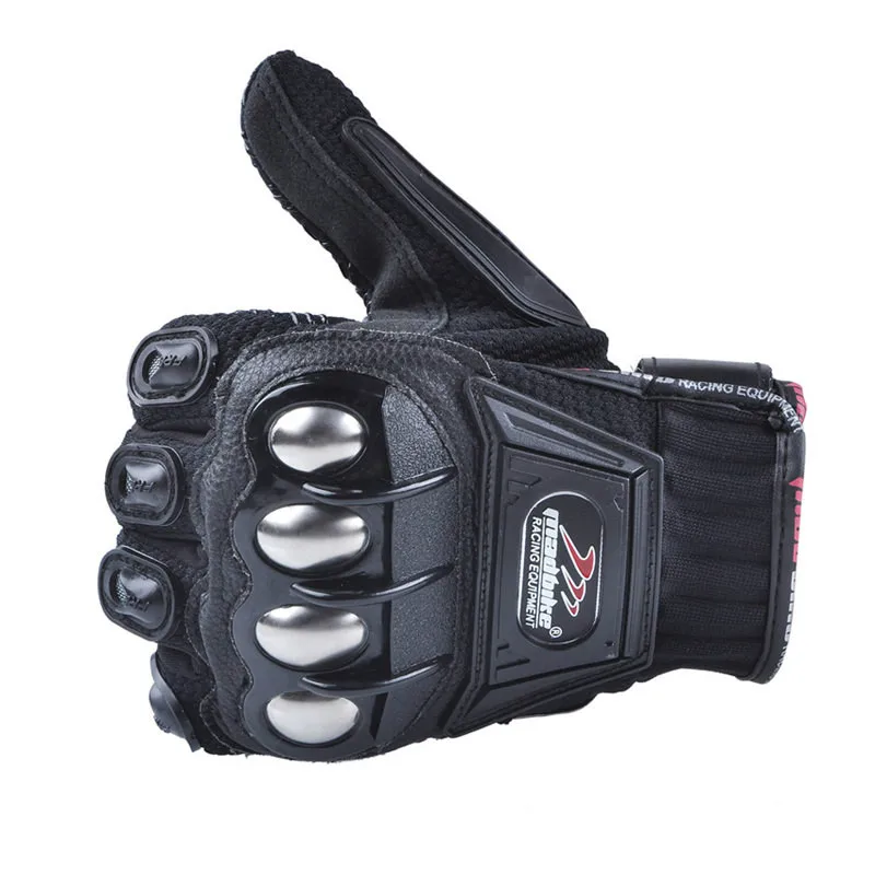 BOZXRX Motorcycle Gloves Moto Men Motocross Leather Glove Long Cycling Protective Gear Racing Guantes Metal protection