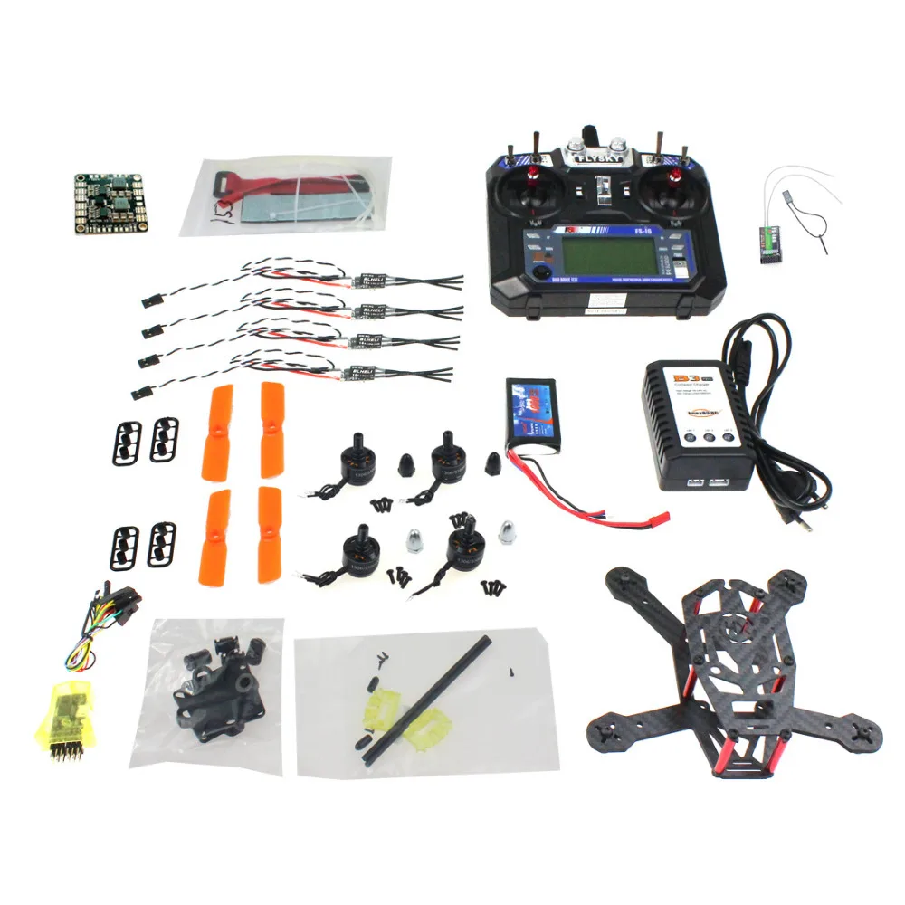 

F16895-C JMT CC3D 150mm Mini RC Quadopter 3100KV Motor + OPTO 16A ESC + Flysky 6CH Transmitter +1000MAH Battery DIY FPV Drone
