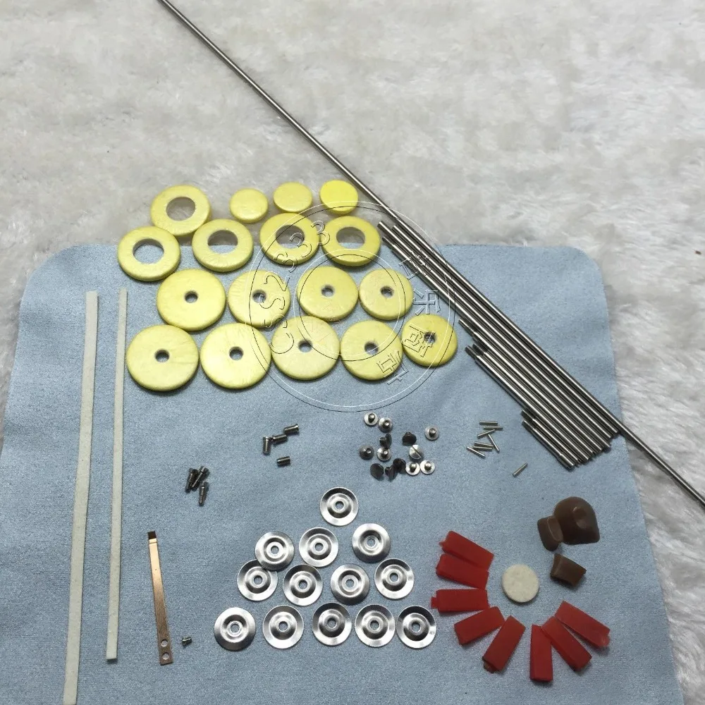 Flute Repair Parts Screws,parts +Open Holes Flute Pads 17 PcsBrass
