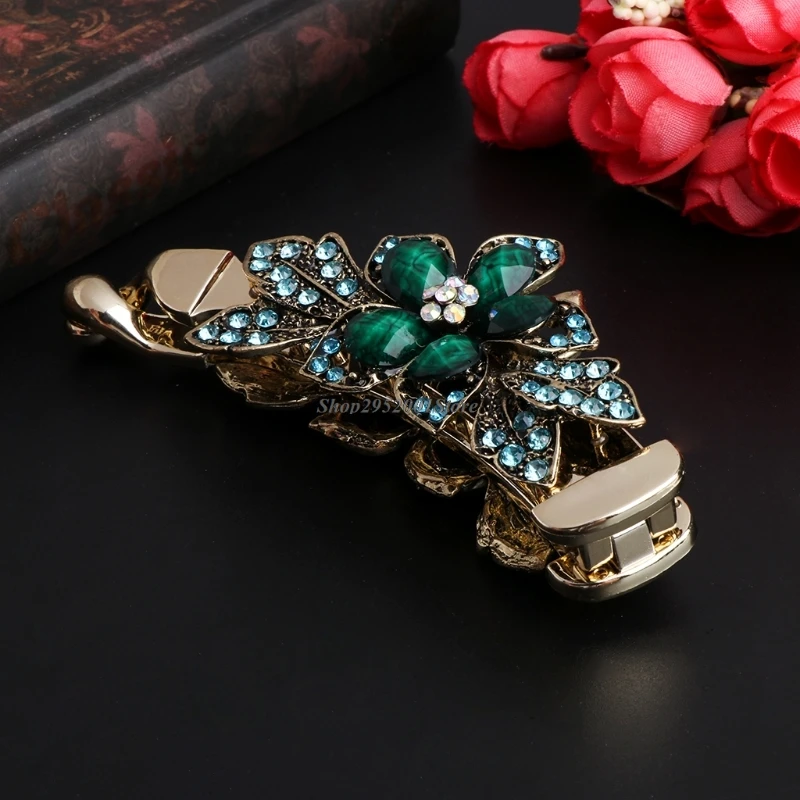 

2017 Vintage Crystal Rhinestone Banana Hair Clip Headdress Hairpin Hair Accessory NOV30_45