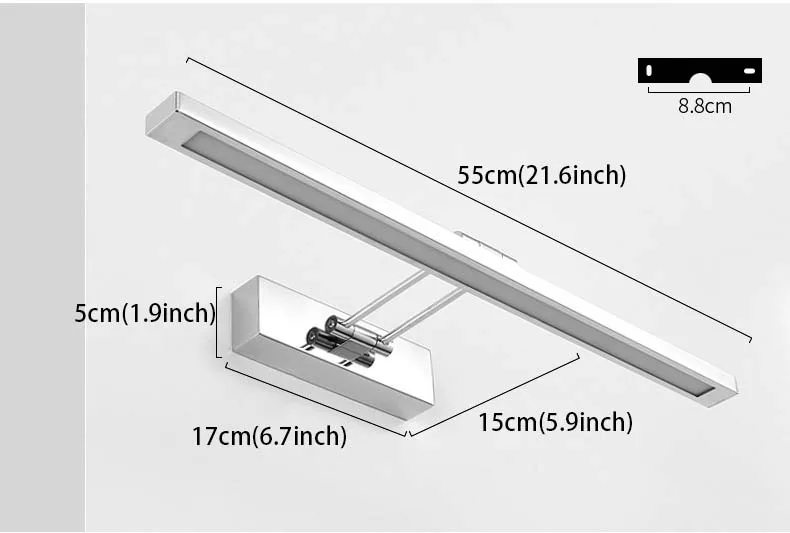 أدى أضواء الغرور ، أدى مرآة الحمام ضوء ac220v/110 فولت الغرور مصابيح led ومصابيح الحائط داخلي خزانة غرفة نوم السرير مصباح