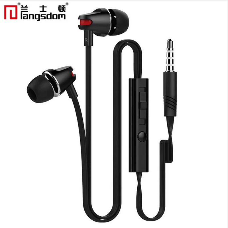 Goedkoop Langsdom JV23 volumeregeling oortelefoon Met Microfoon fone de ouvido voor iphone 7 voor Samsung xiaomi Redmi 4X, voor PC MP3 MP4
