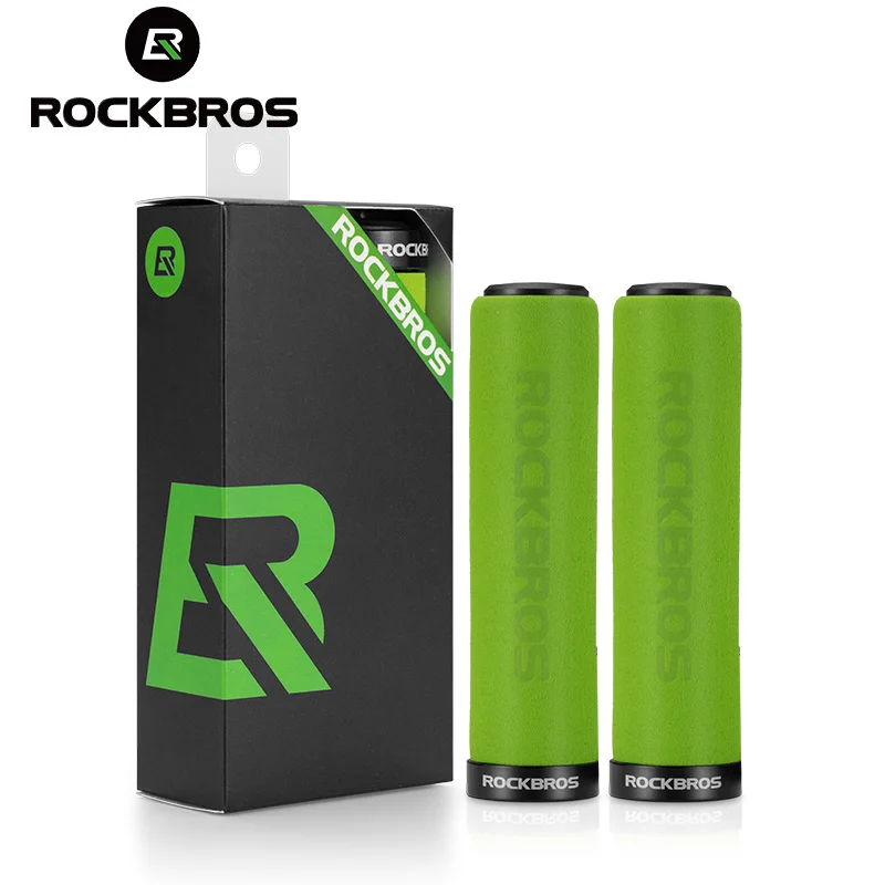 

ROCKBROS Bicycle Grips Ultraight Anti-skid Silicone Sponge Mtb Bike Grips Mountain Bike Accessories 2.2cm Soft Handlebar 1 Pair