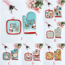 Рождественская выпечка, анти-горячие перчатки, печь, теплоизоляционный коврик, Рождественские поставки