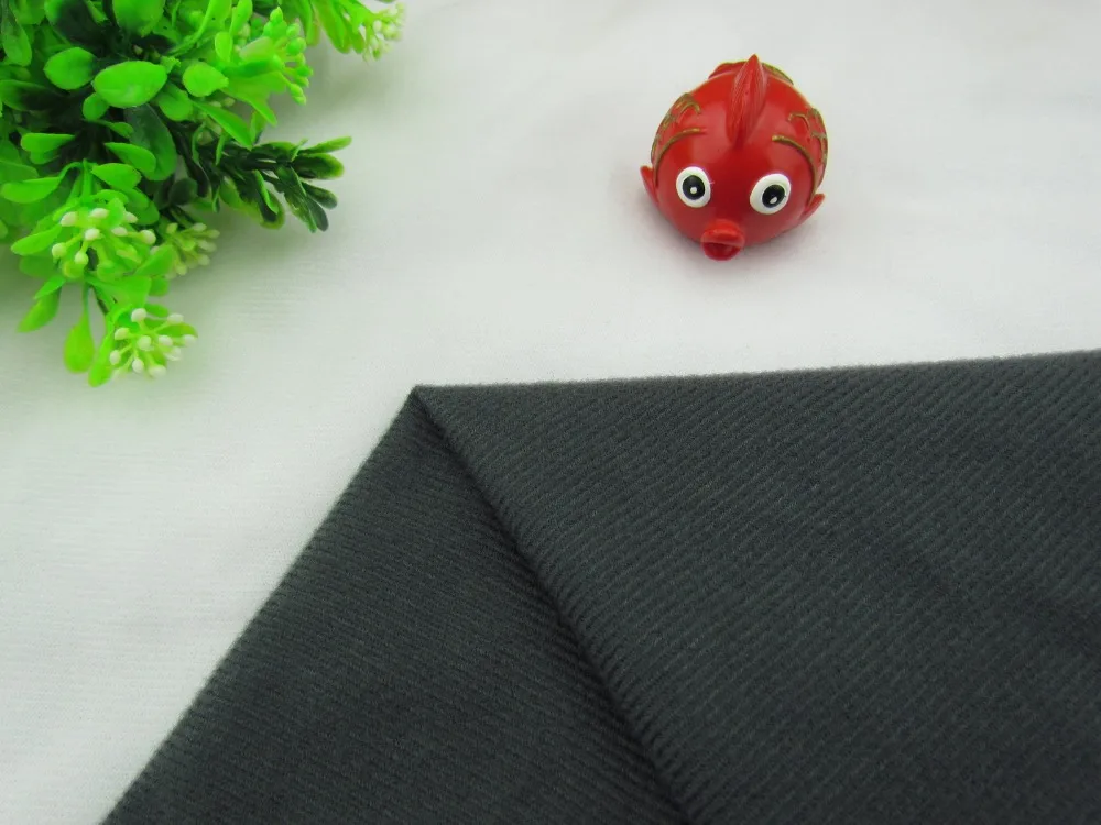 

9293# Deep Gray Color Loop Fleece fabric can stick by Magic tape/DIY patchwork Stuffed toys sofa brushed velboa velvet(1 meter)
