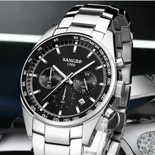 42MM SANGDO multifunction Japanese quartz movement black dial men’s watch High quality Quartz watch wholesale