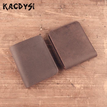 

Nature Cow Leather Retro Men Wallet Leather Original Handmade Luxury Mens Billfold Money Cash Purse Coin Pocket Male Money Clips