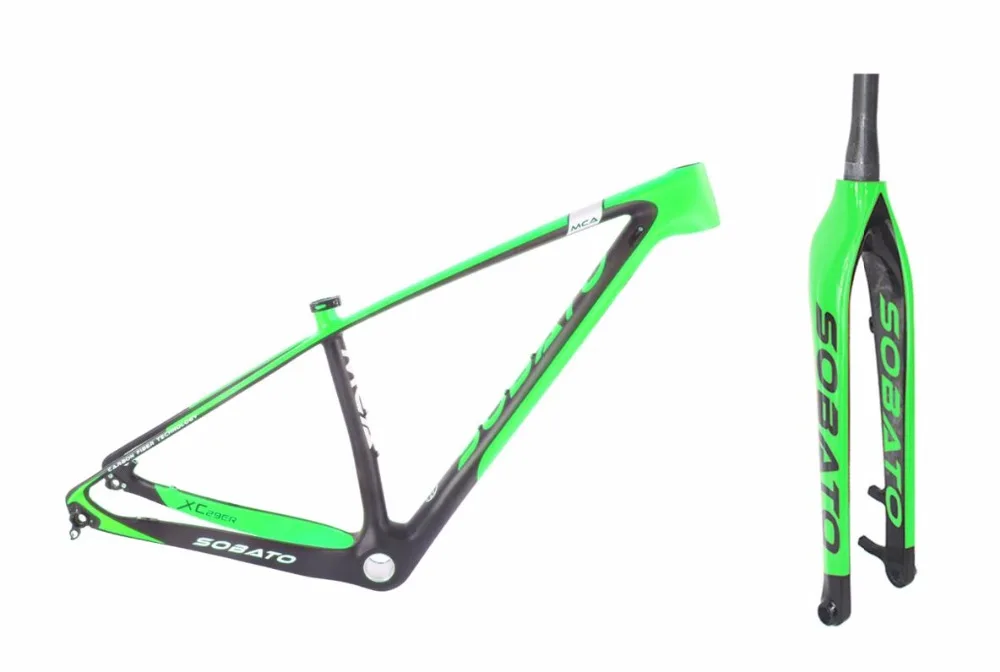 

SOBATO hot sale 29er full carbon mountain bike frame mtb matte glossy 29 quick release/axle alternatively 15'/17''/18.5''/20''