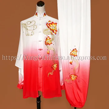 

Chinese Tai chi uniform Martial arts clothes kungfu garment wushu outfit taiji boxing demo for men women boy girl kids children