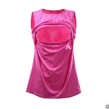 Hot Pink Sunbaby снег Карамельный цвет большой Размеры мода синглетного Рубашка Грудное вскармливание Уход Топ грудного вскармливания Одежда для беременных женщин - Цвет: Hot Pink