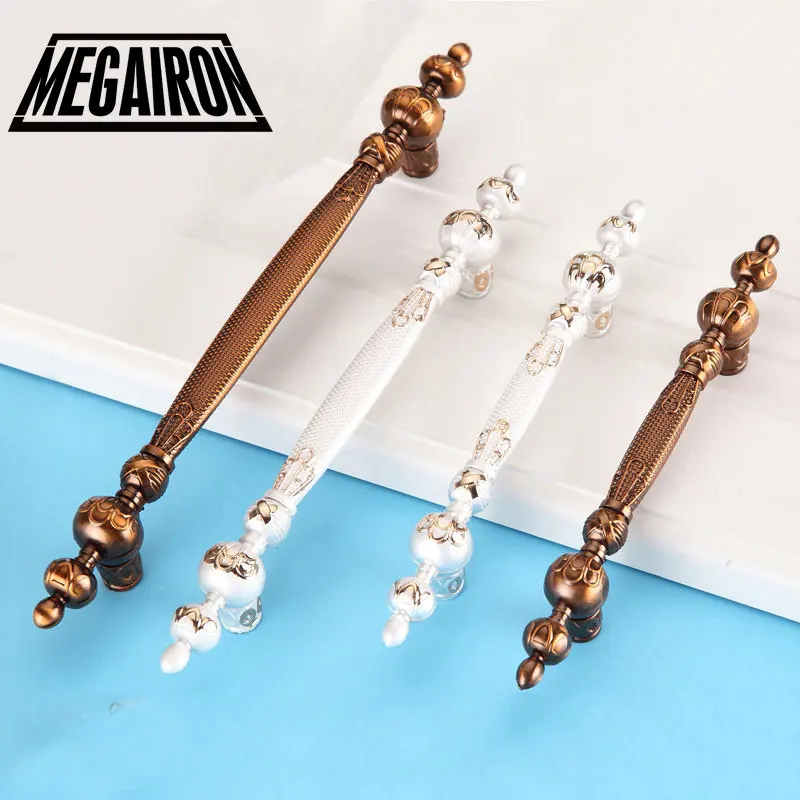

MEGAIRON 1 pc Zinc alloy Door Handles Cabinet Cupboard Wardrobe Drawer Closet Pull Knobs Kitchen Furniture Hardware Accessories
