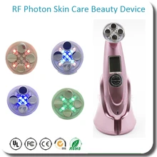 Мини вибрационная Электропорация мезотерапия RF Радио Частота EMS стимулятор кожи фотон омоложение лица лифтинг ролик массажер