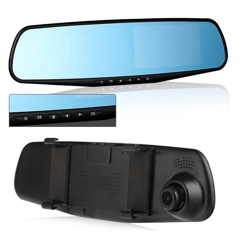 2.8 inch HD 1080P Dual Lens DVR Mirror Dash Cam Recorder with Car Rear View Camera DVRs Registrator Dashcam Camera Recorder