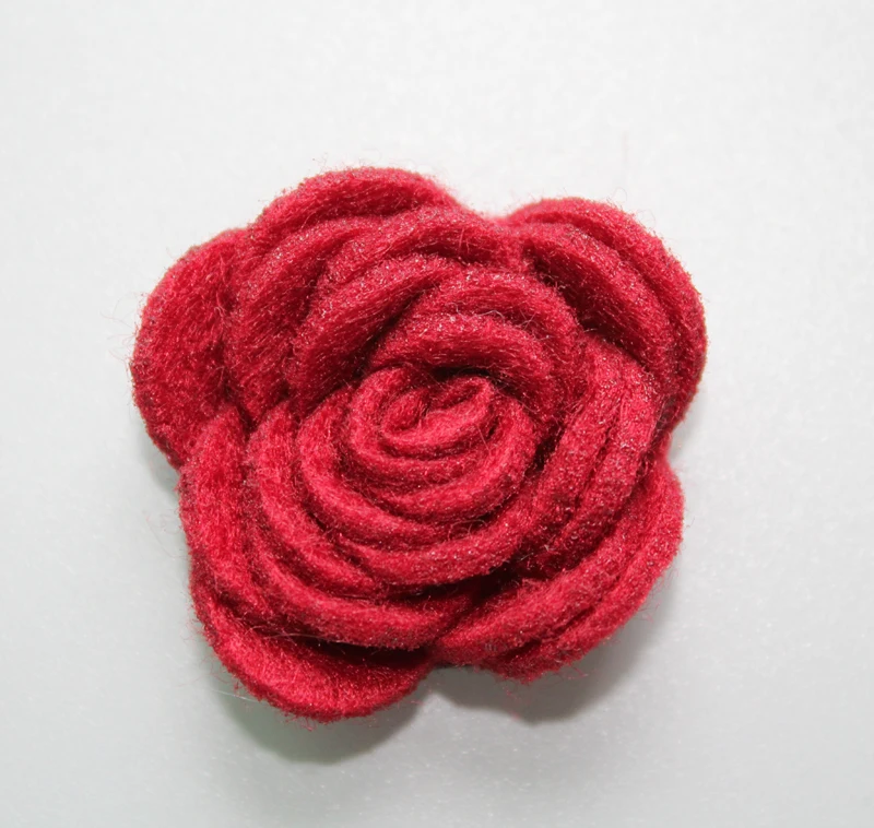 60 шт./лот 24 цветов Мода Ручной войлок розы поделки для аксессуаров для волос повязка украшения