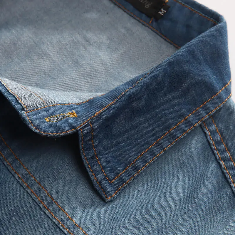 Plus Asian Size L-5XL 6XL 7XL 8XL 100% Denim COTTON Shirt For Men Short Sleeves 2019 Summer Style Fashion Casual Clothing