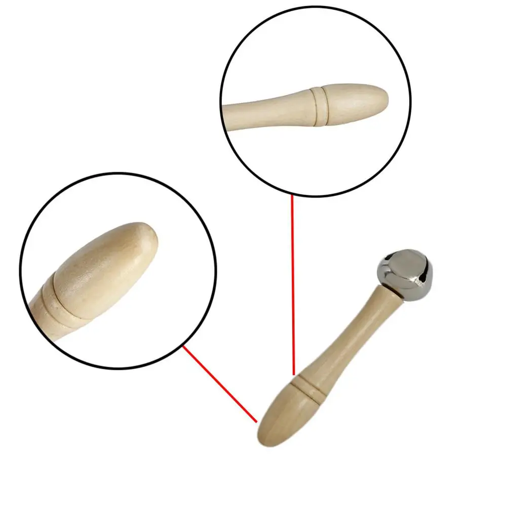 Металлическая деревянная ручка колокольчик палка шейкер orff инструменты Детские музыкальные погремушки игрушки для детей