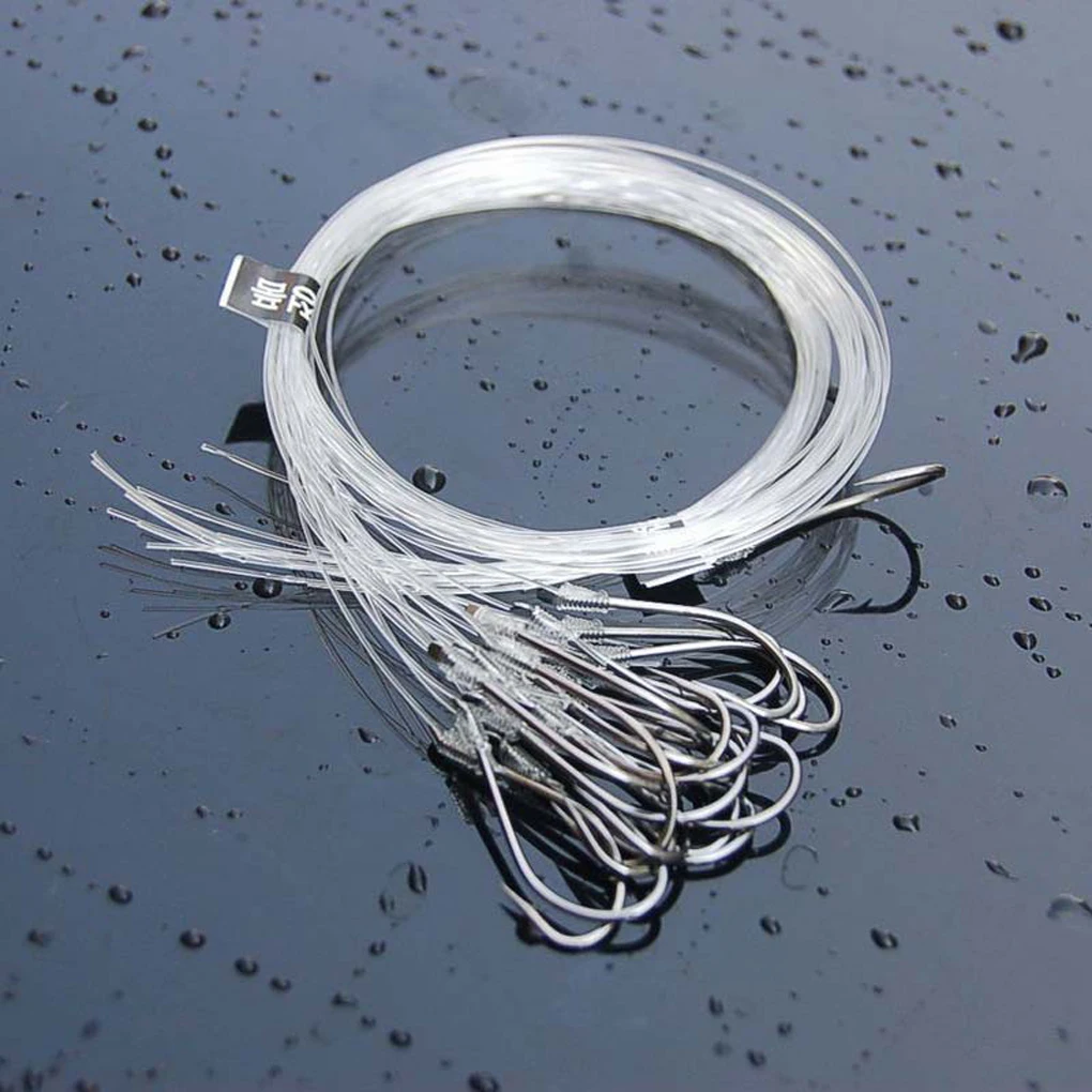 20/28pcs Roll Feeder Fishhook Carp Fly Tackle Fish Worm Jig Carbon Steel Fishing hook Lead Head Wire Line Tied Bait Hook