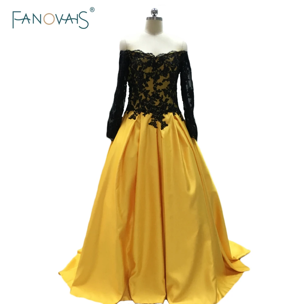 Long sleeve long black dress uk sale