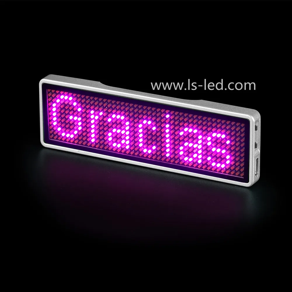 LED name badge LED name tag LED Scrolling sign digital display,Free