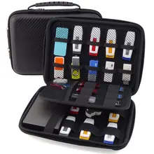 Large Capacity Electronic Gadgets Accessories Travel Storage Bag For HDD U Disk SD Card USB Data Cable Waterproof EVA Case