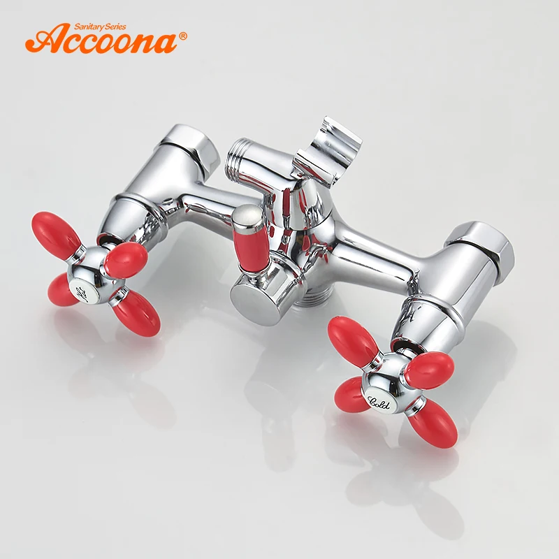 Billige Accoona Badewanne Armaturen Dusche Set Dusche Kopf Bad Dual Halter Dual Control Dusche Badewanne Wasserhahn Bad Wasserhahn A7182