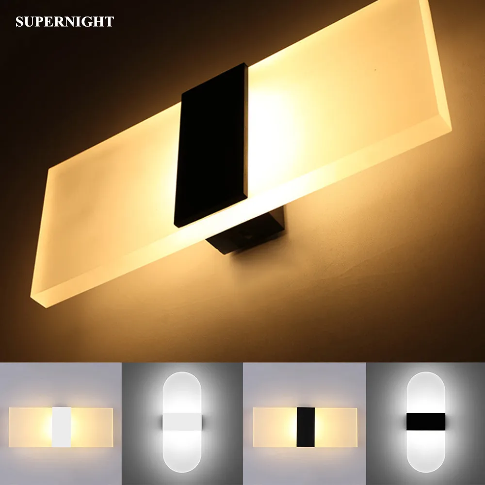 

3W LED Wall Lamp 85-265V Modern Acrylic Sconce Lamp Stairs Corridor Living Room Bedroom Bedside Lamp Wall Mounted Night Light