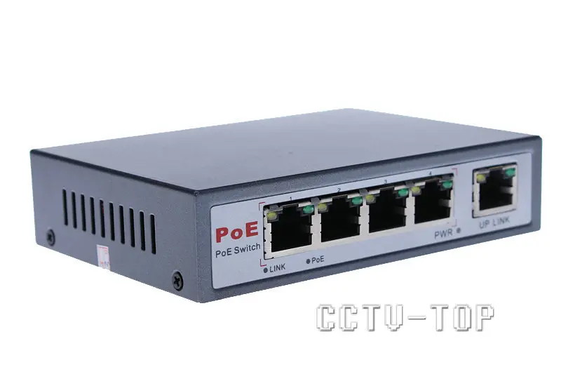 CCTV 4-Порты и разъёмы 10/100 м PoE Net Switch/концентратор Мощность Over Ethernet PoE оптический трансмиссия для IP Камера Системы сетевые коммутаторы