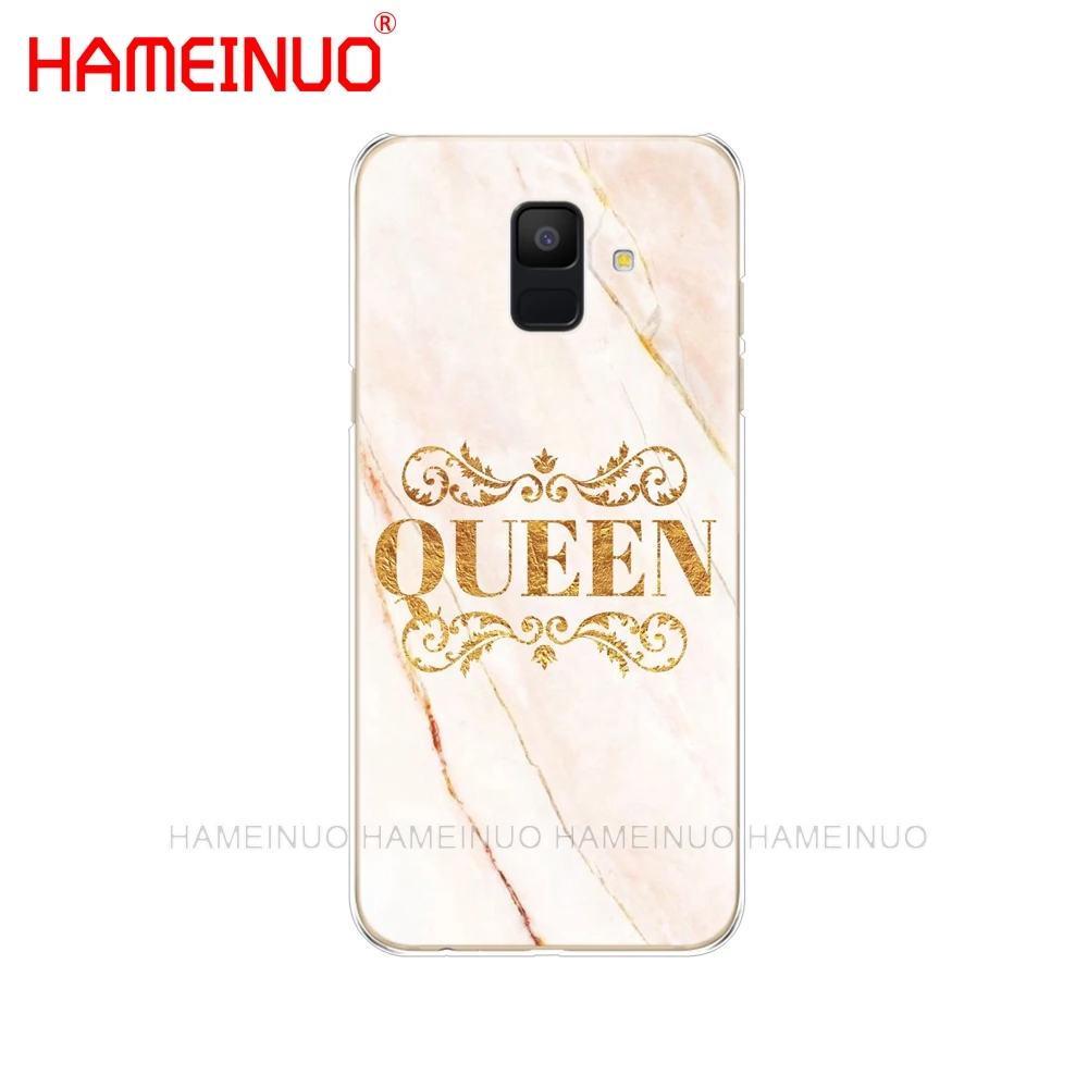 HAMEINUO королева и король корона Coque чехол для телефона для samsung Galaxy J4 J6 J8 A9 A7 A6 A8 PLUS j7 duo защитный чехол - Цвет: 90114