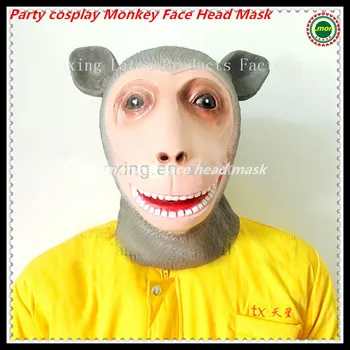 

Free Shipping Fashionable Style Hot Sale Magic Costume Wrinkled Monkey Mask For Halloween Party For Fun