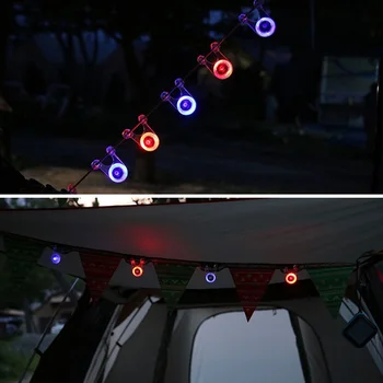 

8Pcs Waterproof LED String Guard Light Mini Flashlight Camping Fishing Hanging Warning Safety Light &T8