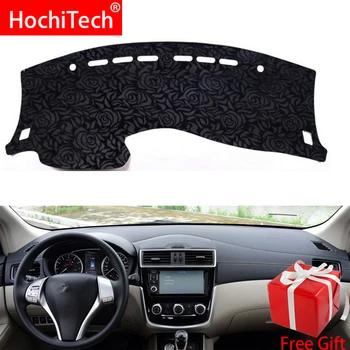 

Rose Pattern Non-slip Dashmat Dash Mat Dashboard Cover Pad Cover Carpet Car Sticker for Nissan tiida c12 2011-2019 Car Styling