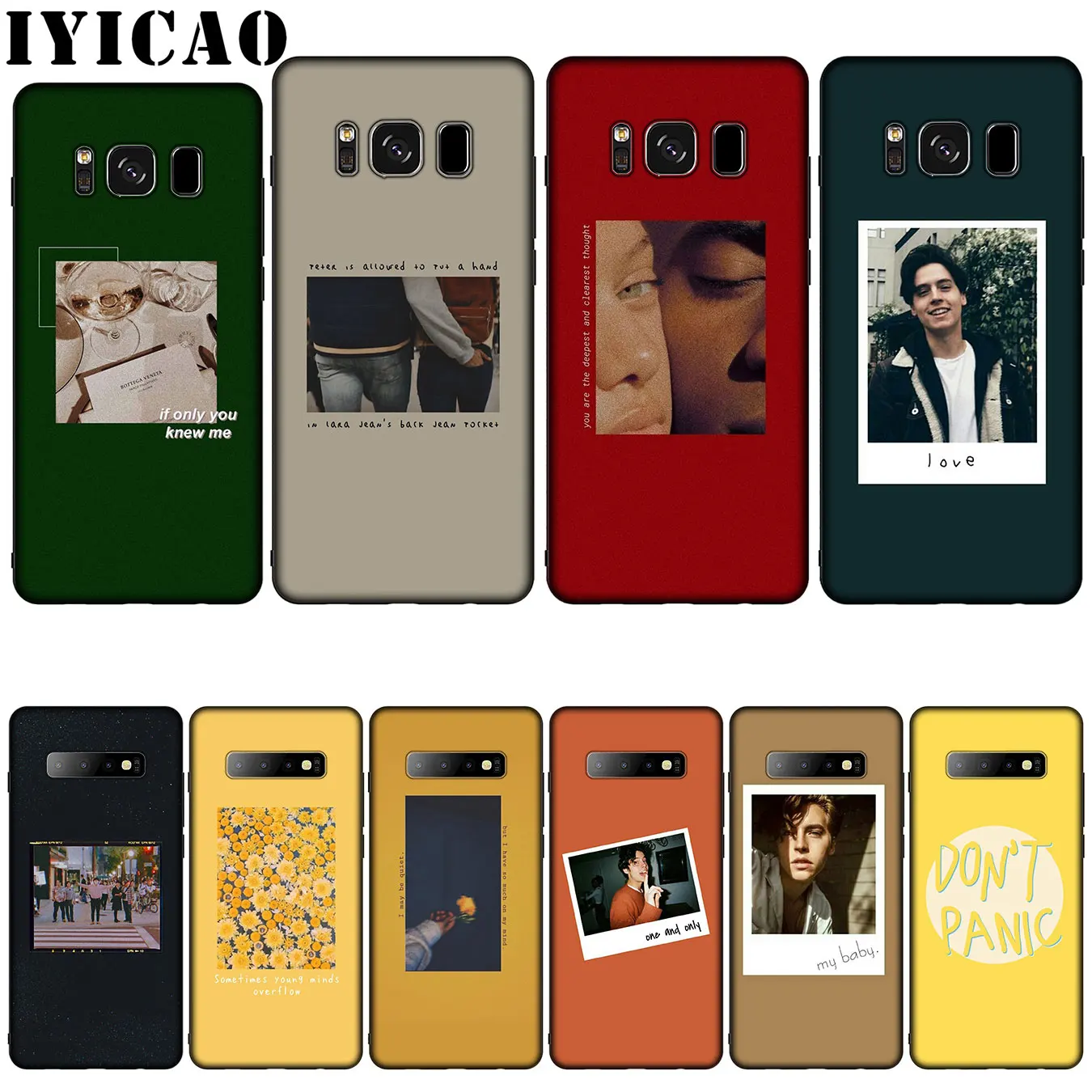 

IYICAO Funny pictures text Soft TPU silicone Novelty Fundas Soft Case for Samsung Galaxy S10 S9 S8 Plus S6 S7 Edge S10e E