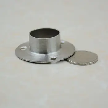 

free shipping thicken stainless steel flange socket curtain diy cloth rod closet seat tube bracket household furniture hardware