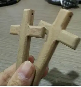 

10pieces/lot natural wood cross blank for necklace pendant jewelry making and craft material (MS1781)