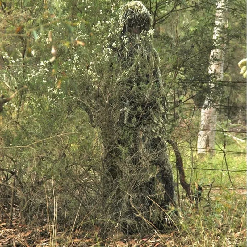 Военная техника Тактический Ghillie костюм сухая трава пустыня страйкбол Лесной Камуфляж CS стелс Снайпер Охота Пейнтбол костюм