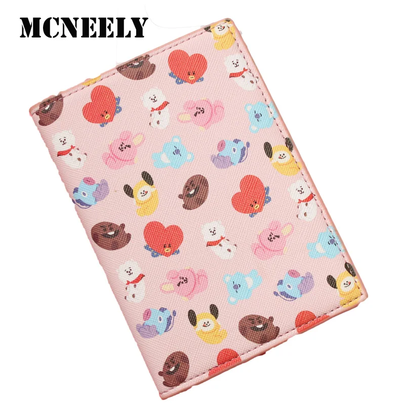 Nice Leather Passport Holder Card Case BT21 BTS Protector Cover High