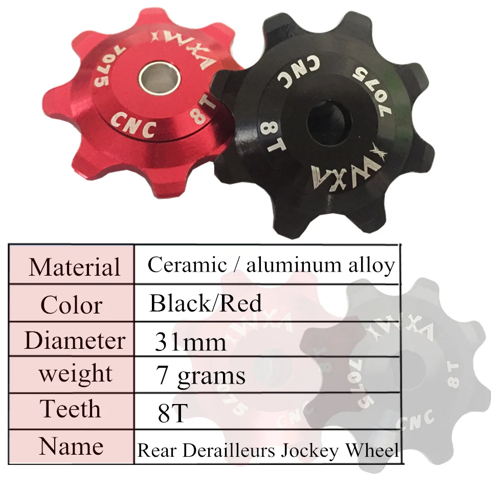 VXM 8T велосипедный задний переключатель Jockey Wheel дорожный горный велосипед направляющий велосипед керамический подшипник Jockey Wheel велосипедные запчасти