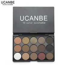 UCANBE Brand New Fashion 15 Earth Color Matte Pigment Glitter Eyeshadow Palette Cosmetic Makeup Set Nude Eye Shadow palettes