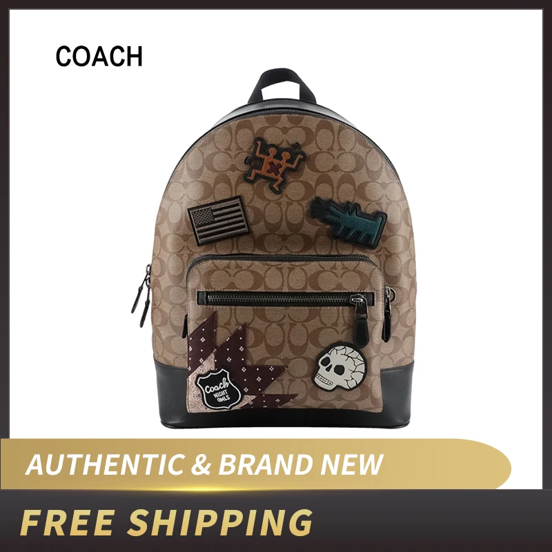 

Coach Men's Keith Haring West Backpack in Signature Canvas with Patches F50484
