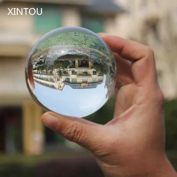

XINTOU Clear Crystal Glass Marbles Ball 60 mm Feng shui Gemstone Globe No Scratch Magic Sphere Chakra Healing Ball Photography