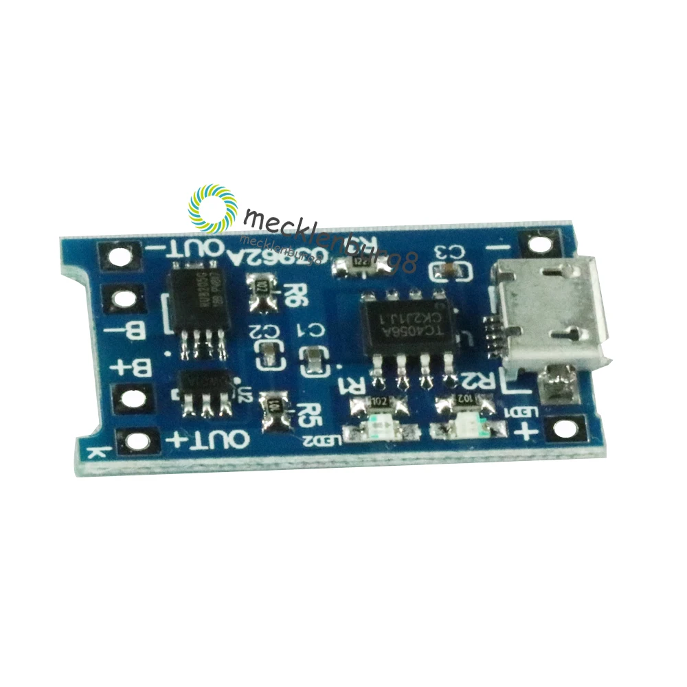 10 шт. Micro USB 5 в 1 а 18650 TP4056 модуль зарядного устройства литиевой батареи зарядная