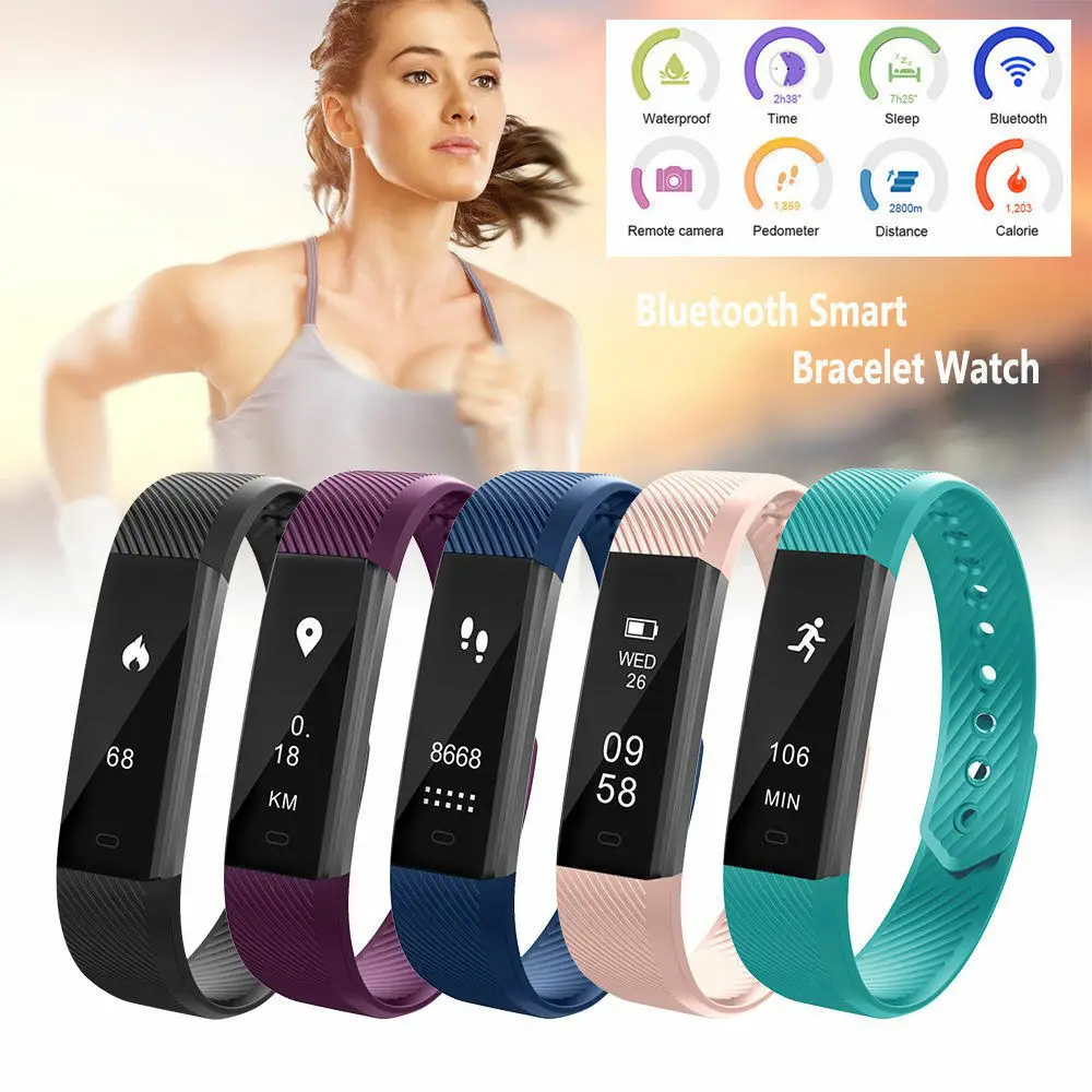 Лучший Смарт Браслет счетчик шагов фитнес SmartBand Вибрационный браслет будильник pk