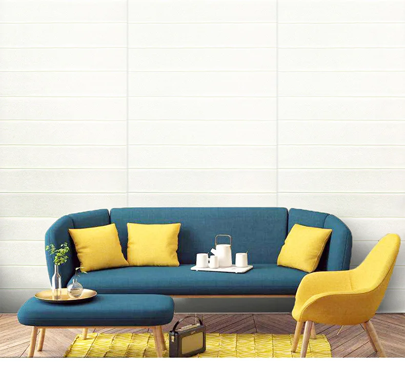 3d three-dimensional wallpaper self-adhesive wall stickers wood grain wall skirt decoration living room foam anti-collision soft