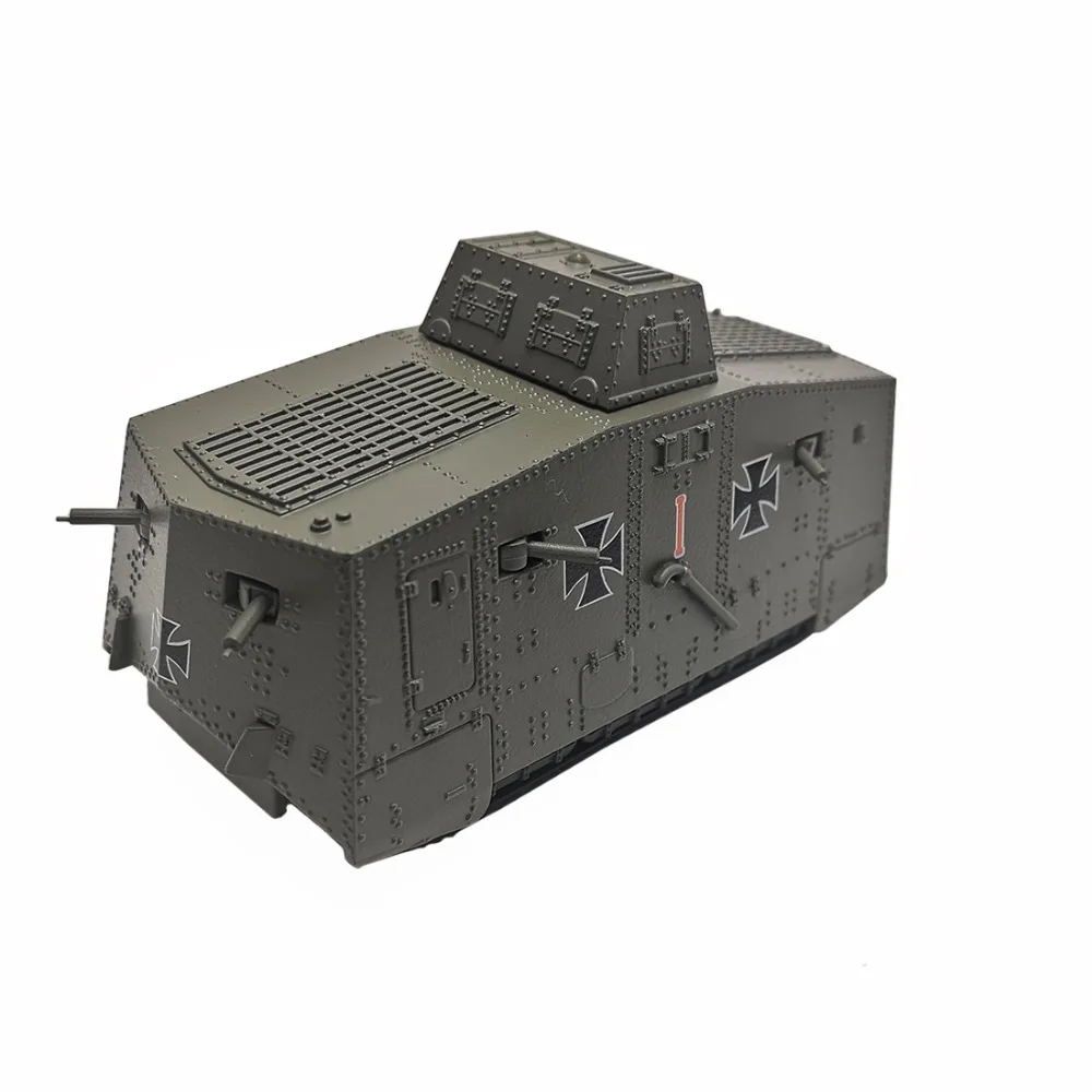 Литье под давлением армейский танк модели игрушек 1/72 весы A7V танки Военная Модель Танк модель для коллекции Gif